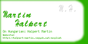 martin halpert business card